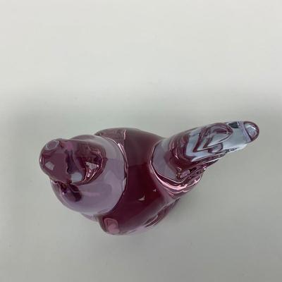 -191- HEISEY | By Imperial Lavender Ice Hen Figure | Marked