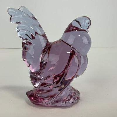 -191- HEISEY | By Imperial Lavender Ice Hen Figure | Marked