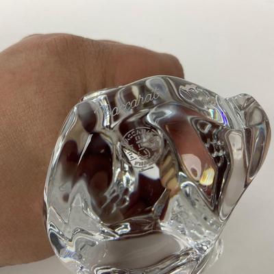 -192- BACCARAT | Crystal Zodiac Coiled Snake Figure | Signed & Marked