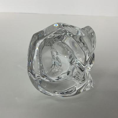 -192- BACCARAT | Crystal Zodiac Coiled Snake Figure | Signed & Marked