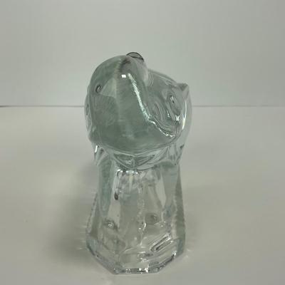 -194- FOSTORIA | Clear Glass Elephant Bookend