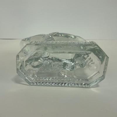 -194- FOSTORIA | Clear Glass Elephant Bookend