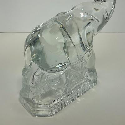 -194- FOSTORIA | Clear Glass Elephant Bookend