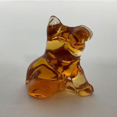-195- IMPERIAL | Yellow Iridescent Bulldog | Small Amber Bulldog | Marked