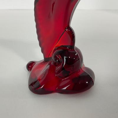 -196- HEISEY | By Dalzell Ruby Red Mallards Marked | Set Of Three
