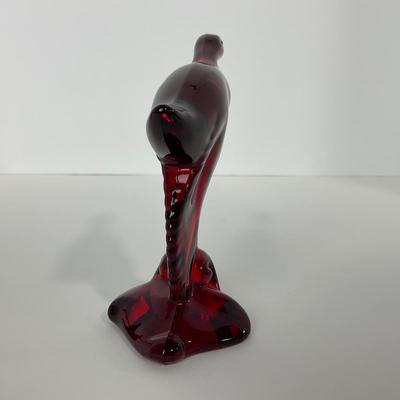 -196- HEISEY | By Dalzell Ruby Red Mallards Marked | Set Of Three