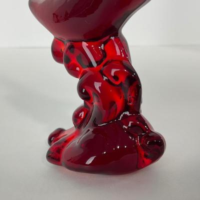 -196- HEISEY | By Dalzell Ruby Red Mallards Marked | Set Of Three