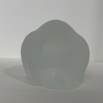 -197- LALIQUE | France Frosted Heavy Crouching Cat | Signed