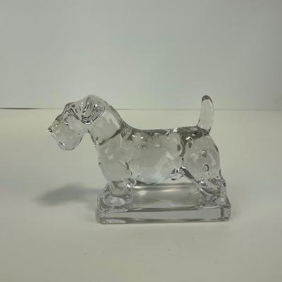 -199- HEISEY | Clear Glass Crystal Scottish Terrier Dog Figure