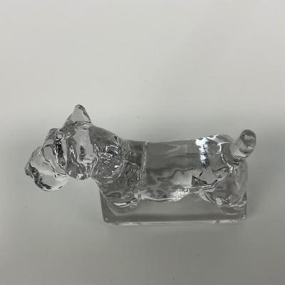 -199- HEISEY | Clear Glass Crystal Scottish Terrier Dog Figure