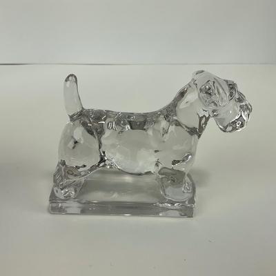 -199- HEISEY | Clear Glass Crystal Scottish Terrier Dog Figure