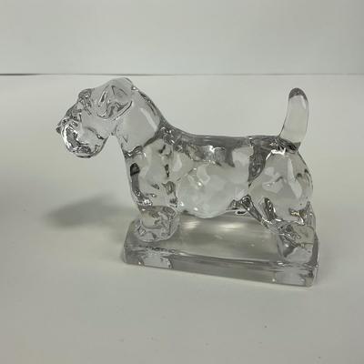 -199- HEISEY | Clear Glass Crystal Scottish Terrier Dog Figure