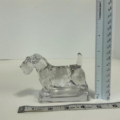 -199- HEISEY | Clear Glass Crystal Scottish Terrier Dog Figure