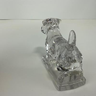 -199- HEISEY | Clear Glass Crystal Scottish Terrier Dog Figure