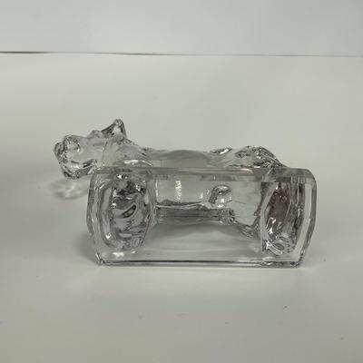 -199- HEISEY | Clear Glass Crystal Scottish Terrier Dog Figure