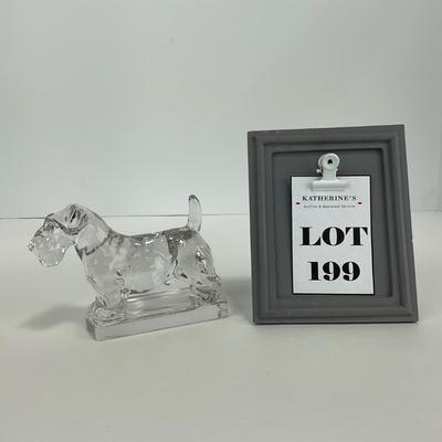 -199- HEISEY | Clear Glass Crystal Scottish Terrier Dog Figure