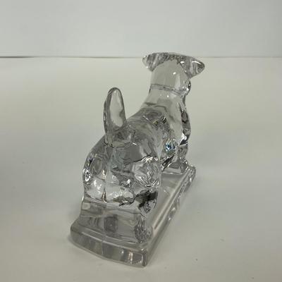 -199- HEISEY | Clear Glass Crystal Scottish Terrier Dog Figure