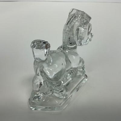 -200- HEISEY | Fenton Clear Glass Plug Horse Figure