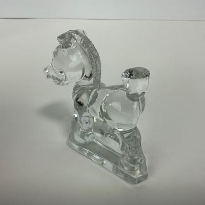 -200- HEISEY | Fenton Clear Glass Plug Horse Figure