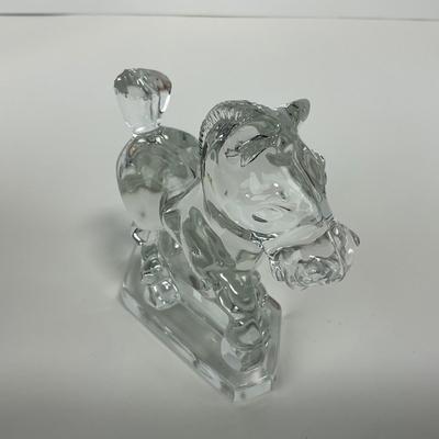 -200- HEISEY | Fenton Clear Glass Plug Horse Figure