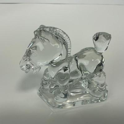 -200- HEISEY | Fenton Clear Glass Plug Horse Figure