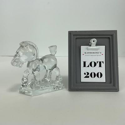-200- HEISEY | Fenton Clear Glass Plug Horse Figure