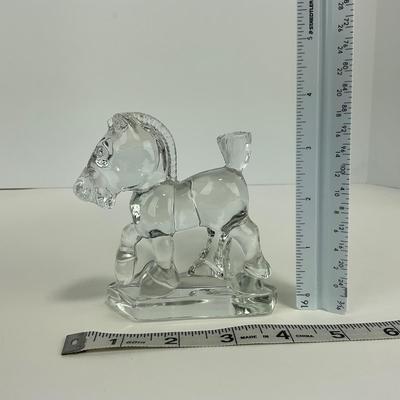 -200- HEISEY | Fenton Clear Glass Plug Horse Figure
