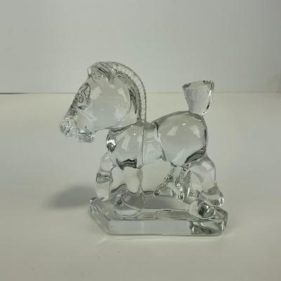 -200- HEISEY | Fenton Clear Glass Plug Horse Figure
