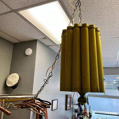 Green Mid-Century working swag lamp