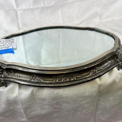 Antique mirror for horizontal or vertical display