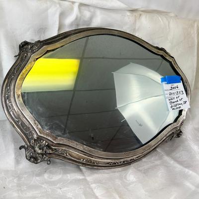 Antique mirror for horizontal or vertical display