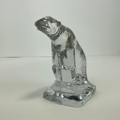 -201- SUMMIT ART | Clear Glass Crystal Polar Bear Figure