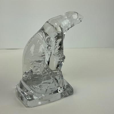 -201- SUMMIT ART | Clear Glass Crystal Polar Bear Figure