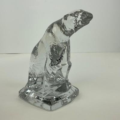 -201- SUMMIT ART | Clear Glass Crystal Polar Bear Figure