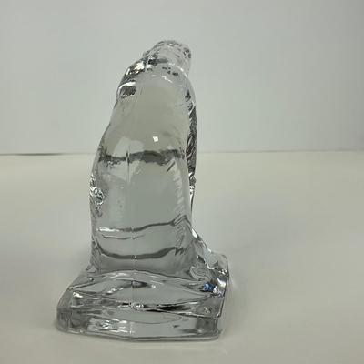 -201- SUMMIT ART | Clear Glass Crystal Polar Bear Figure