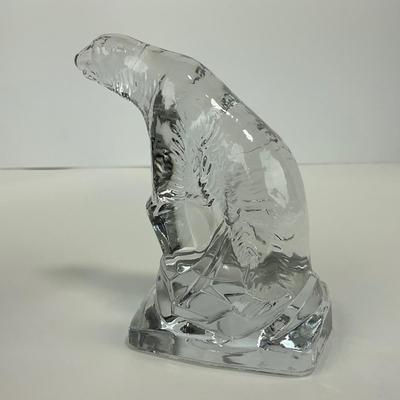 -201- SUMMIT ART | Clear Glass Crystal Polar Bear Figure