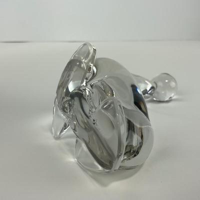 -202- VIKING | Clear Glass Crystal Seal Balancing Ball Figure