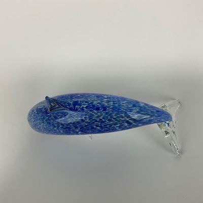 -203- UNMARKED | Blue & White Dolphin Figure