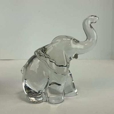 -204- HEISEY | Clear Glass Elephant Figure