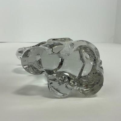 -204- HEISEY | Clear Glass Elephant Figure