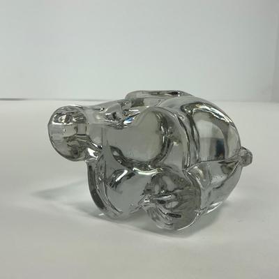-204- HEISEY | Clear Glass Elephant Figure