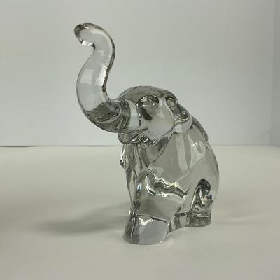 -204- HEISEY | Clear Glass Elephant Figure