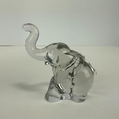 -204- HEISEY | Clear Glass Elephant Figure