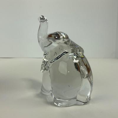 -204- HEISEY | Clear Glass Elephant Figure