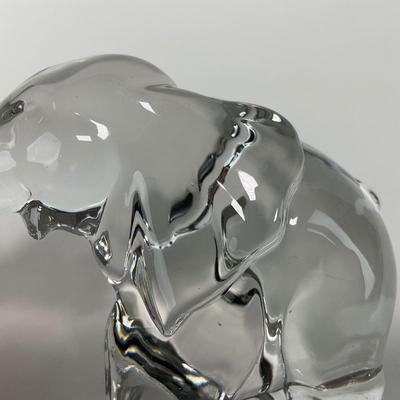 -204- HEISEY | Clear Glass Elephant Figure