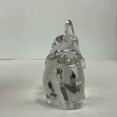 -204- HEISEY | Clear Glass Elephant Figure