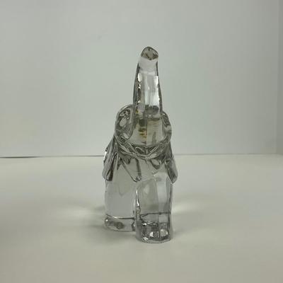 -204- HEISEY | Clear Glass Elephant Figure