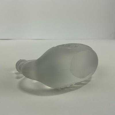 -205- FENTON | Art Glass Frosted Swan Figure | Marked