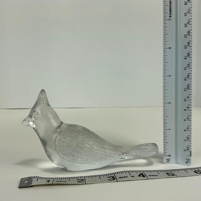-206- FENTON | Clear Glass Cardinal Bird Figure