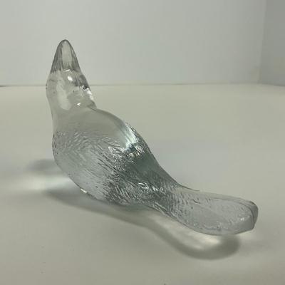-206- FENTON | Clear Glass Cardinal Bird Figure